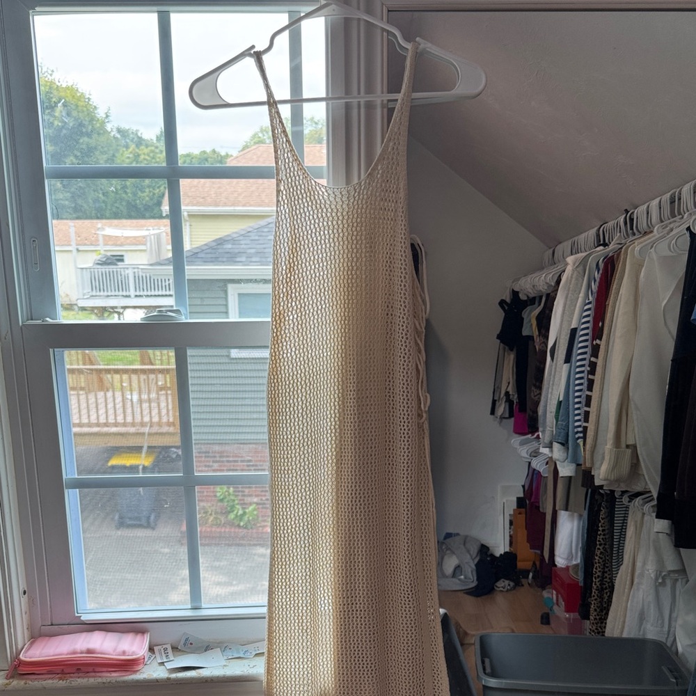 Cream Knit Maxi Dress